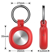 Custodia in silicone Samsung Galaxy SmartTag3 con portachiavi - Rossa