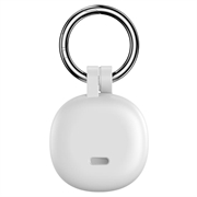 Custodia in silicone Samsung Galaxy SmartTag3 con portachiavi - Bianco