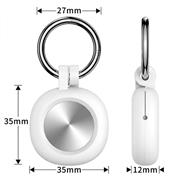 Custodia in silicone Samsung Galaxy SmartTag3 con portachiavi - Bianco