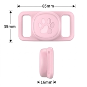 Custodia in silicone Samsung Galaxy SmartTag3 per collare per animali domestici - Rosa