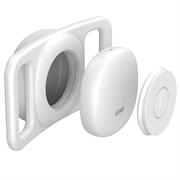 Custodia in silicone Samsung Galaxy SmartTag3 per collare per animali domestici - Bianca