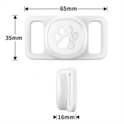 Custodia in silicone Samsung Galaxy SmartTag3 per collare per animali domestici - Bianca