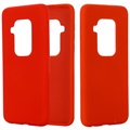 Cover in Silicone per Motorola One Zoom - Flessibile e Opaca - Rossa