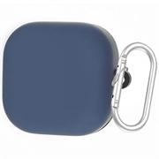 Custodia in silicone per Samsung Galaxy Buds 4/Buds 4 Pro con moschettone - Blu Scuro