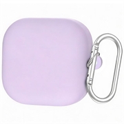 Custodia in silicone per Samsung Galaxy Buds 4/Buds 4 Pro con moschettone - Viola