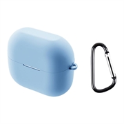 Custodia in silicone per Samsung Galaxy Buds3/Buds3 Pro con moschettone - Blu