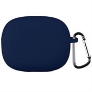 Custodia in silicone per Xiaomi Redmi Buds 8 Pro con moschettone - Blu Scuro