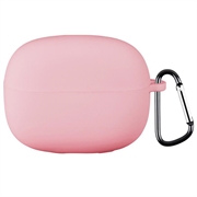 Custodia in silicone per Xiaomi Redmi Buds 8 Pro con moschettone - Rosa