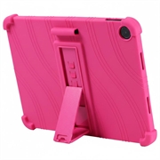OnePlus Pad Go 2/Oppo Pad Air5 Custodia in silicone con supporto - Rosa caldo