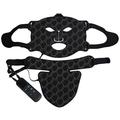 Dispositivo di bellezza per il viso in silicone / Maschera per viso e collo con terapia della luce LED - Nero