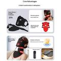 Dispositivo di bellezza per il viso in silicone / Maschera per viso e collo con terapia della luce LED - Nero