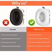 Coprire i padiglioni auricolari in silicone per le cuffie on-ear Nothing Headphone (a) - Bianco