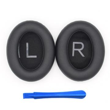 Cuscinetti auricolari di ricambio in silicone per cuffie Bose NC700 con barra di coccodrillo - Nero