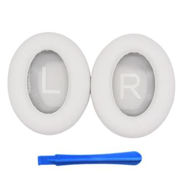 Cuscinetti auricolari di ricambio in silicone per le cuffie Bose NC700 con barra di coccodrillo - Bianco