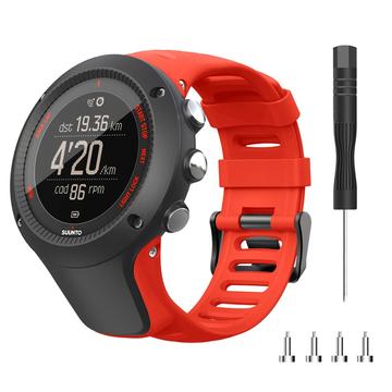 Cinturino in silicone per Suunto Ambit3 Peak/Sport/Vertical - Rosso
