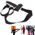 Porta-snowboard / Fascia di fissaggio in nylon regolabile per il trasporto a spalla e a mano