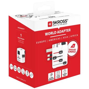 Skross 4-in-1 World Travel Adapter Pro - Bianco