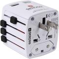 Adattatore da viaggio USB Skross World - 2x USB-A, 12W - Bianco