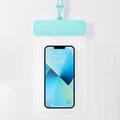 Custodia impermeabile per smartphone con meccanismo a scorrimento - 7.2" - Blu