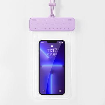 Custodia impermeabile per smartphone con meccanismo a scorrimento - 7.2" - Viola