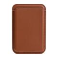 Portacarte magnetico sottile - Compatibile con MagSafe - Marrone