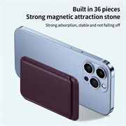 Portacarte magnetico sottile - Compatibile con MagSafe - Viola scuro