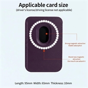 Portacarte magnetico sottile - Compatibile con MagSafe - Viola scuro
