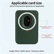 Portacarte magnetico sottile - Compatibile con MagSafe - Verde