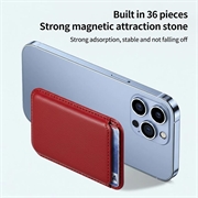 Portacarte magnetico sottile - Compatibile con MagSafe - Rosso