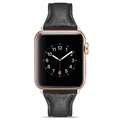 Apple Watch Series 5/4/3/2/1 Slim Leather Strap - 40mm, 38mm - Black