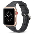 Apple Watch Series 5/4/3/2/1 Slim Leather Strap - 40mm, 38mm - Black