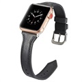 Apple Watch Series 5/4/3/2/1 Slim Leather Strap - 40mm, 38mm - Black