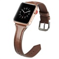 Apple Watch Series 5/4/3/2/1 Slim Leather Strap - 40mm, 38mm - Coffee