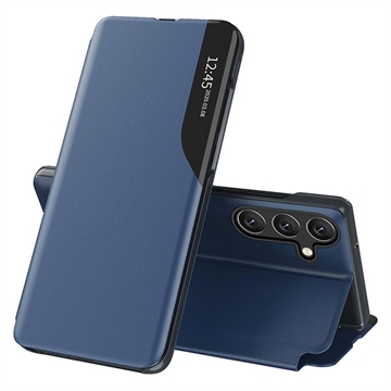 Custodia Flip Smart Clear View per Samsung Galaxy S25 FE - Blu