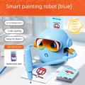 Robot da disegno intelligente per bambini con 100 carte da disegno - Blu