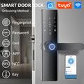 Smart Electronic Door Lock with Fingerprint, Password, IC Card and Tuya App Control - 18cm Lock Body (Open-Box Satisfactory)