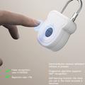 Lucchetto intelligente a impronta digitale con chiave elettronica - Bianco