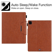 Custodia Smart Folio per iPad Air 13 2024/2025/2026/iPad Pro 12.9 2018/2020/2021/2022 - Ruskea
