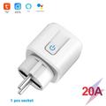 Smart Plug 16A/20A WiFi Outlet Socket Plug per Amazon Alexa Google Assistant - White/EU Plug/20A