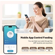 Distributore automatico di cibo Smart WiFi per cani e gatti - 4l - Bianco