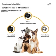 Si Mai Shen M5 Smerigliatrice elettrica per unghie di animali domestici con luce LED - Bianco