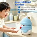 Distributore automatico di sapone in schiuma - Design pupazzo di neve - 280ml - Blu