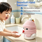 Distributore automatico di sapone in schiuma - Design pupazzo di neve - 280ml - Rosa