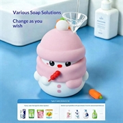 Distributore automatico di sapone in schiuma - Design pupazzo di neve - 280ml - Rosa