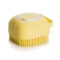 Spazzola da bagno morbida per cani/gatti con dispenser per shampoo