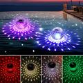 Lampada galleggiante a forma di globo per piscina a energia solare con 7 luci colorate - IP65, dimensione 11cm