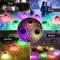 Lampada galleggiante a forma di globo per piscina a energia solare con 7 luci colorate - IP65, dimensione 11cm