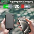 Power Bank solare con 4 pannelli pieghevoli - 25000mAh - Nero / Arancione