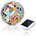 Energia solare LED Mosaico palla di vetro colore che cambia luce Giardino prato Decor Lampada