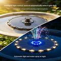 Fontana galleggiante a energia solare - Luci LED a 7 colori, pompa dell\'acqua da 3.5W - Diametro 18cm